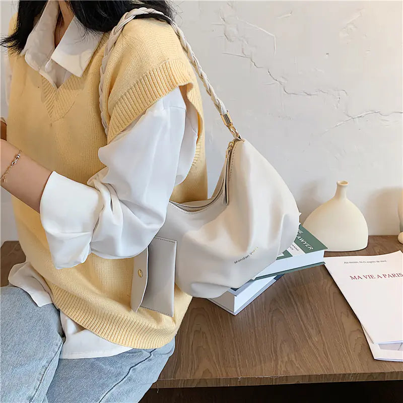 2020 New Korean Style Pleated Bucket Bag for Women