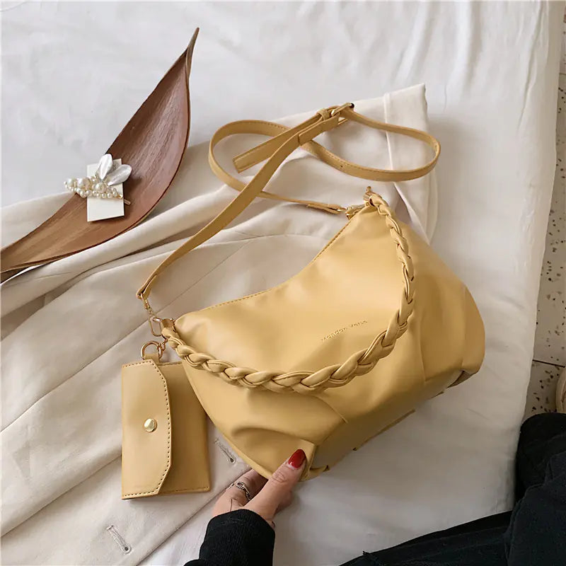 2020 New Korean Style Pleated Bucket Bag for Women